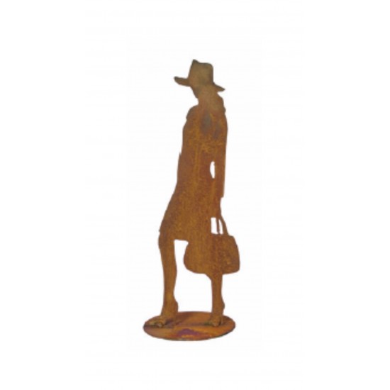 lebensgroße Deko Figur Frau mit Handttasche - Silke 170 cm hoch