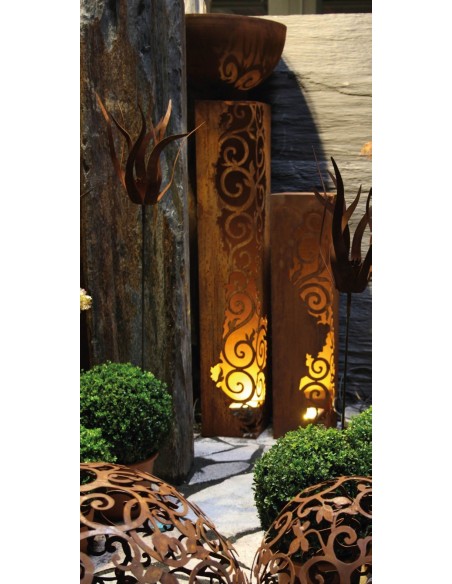 Rost Säule Venezia 1,4 m hoch 28 x 28 cm