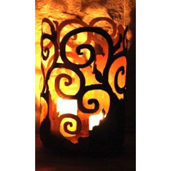 Windlicht Venezia mit Boden auf 3 Kugelfüßen 42cm hoch (mittel)