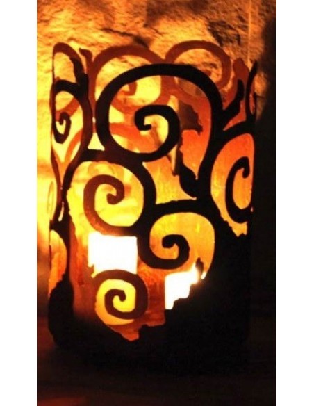 Windlicht Venezia mit Boden auf 3 Kugelfüßen 42cm hoch (mittel)