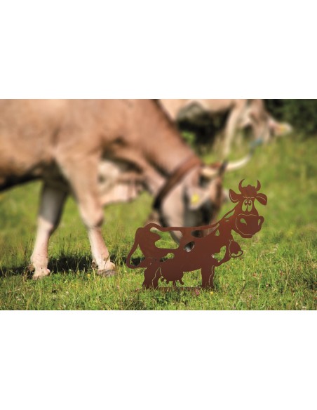 Kuh "Liselotte" 60 cm lang auf Platte