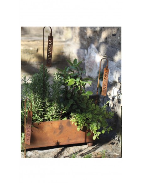 Kräuterschilder Metall als Gartendeko Rost