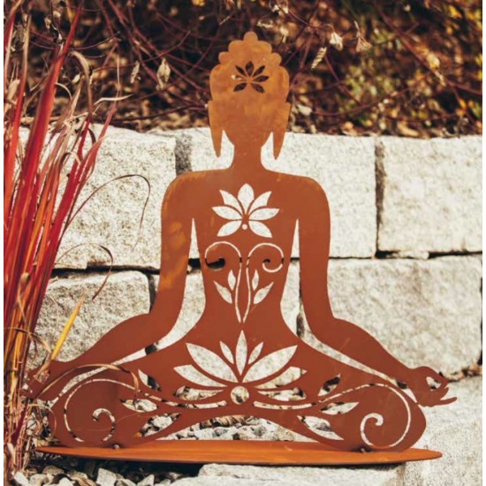 Hindu Gartendeko Figur Metall rostig