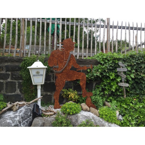 Edelrost Bergsteiger XL 1,20 Meter hoch Rostiger Bergsteiger Metallmichl