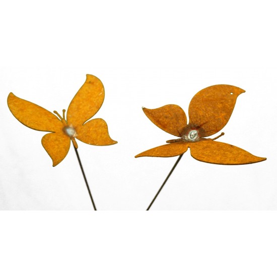 Gartendeko Rost Schmetterling