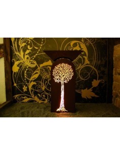 Rostsäule Baum -klein- inkl. Pflanzschale - Höhe 85 cm 2