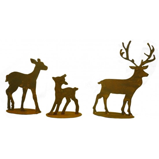 Landhausdeko Hirsche und Reh mit Kitz