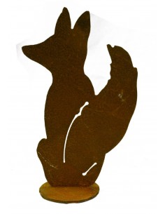 kleiner Deko Fuchs sitzend Höhe 16 cm