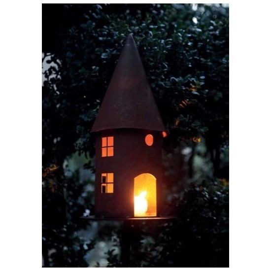 Rundes Vogelhaus in eleganter Rostoptik - verschiedene Varianten