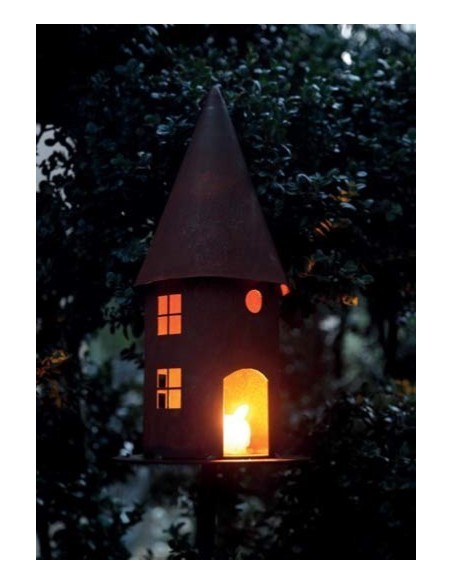 Rundes Vogelhaus in eleganter Rostoptik - verschiedene Varianten