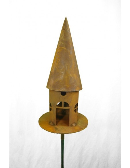 Rundes Vogelhaus in eleganter Rostoptik - verschiedene Varianten