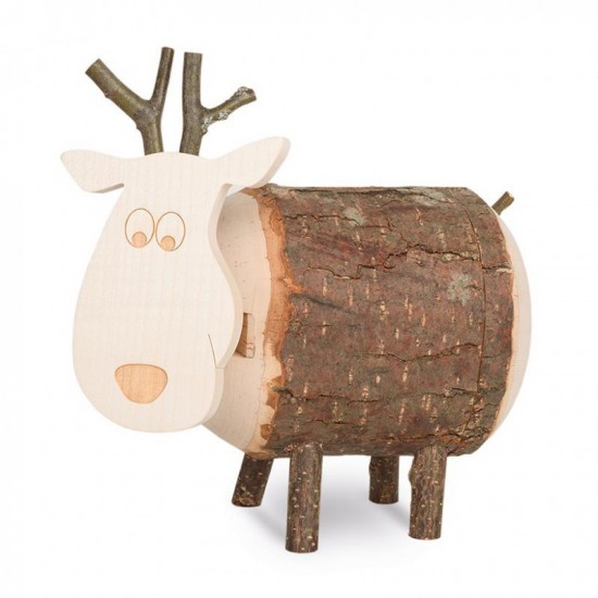 Spardose Holz Elch