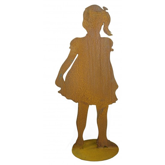 lebensgroße Kinderfigur Leonie -Mädchen mit Kleid