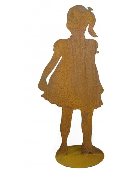 lebensgroße Kinderfigur Leonie -Mädchen mit Kleid