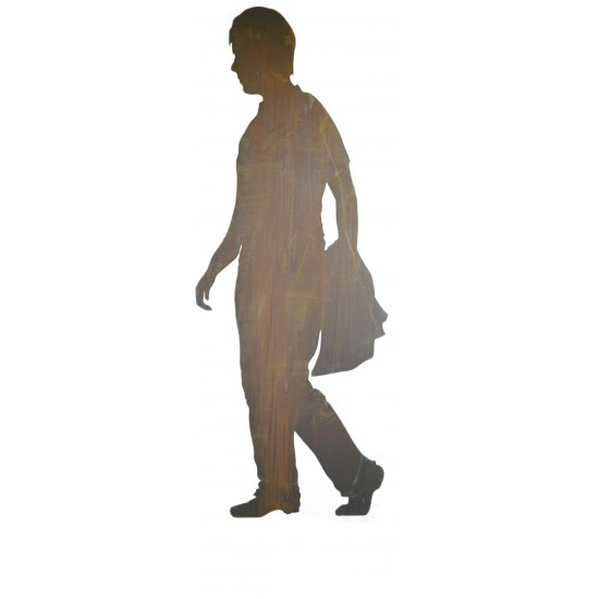 Edelrost Dekofigur Tom - Sillhouette aus Edelrost