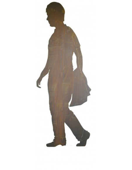 Edelrost Dekofigur Tom - Sillhouette aus Edelrost Edelrost Dekofigur Tom - Sillhouette aus Edelrost
