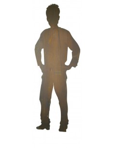 Lebensechte Figur Mann mit Arme auf Hüfte gestützt - Carlo