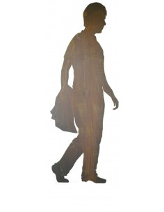 Edelrost Dekofigur Tom - Sillhouette aus Edelrost 2