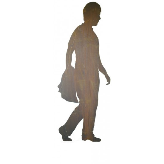 Edelrost Dekofigur Tom - Sillhouette aus Edelrost
