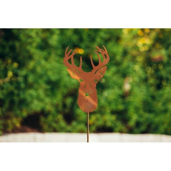 Gartenstecker stolzer Hirsch - Gesamthöhe 134 cm