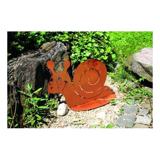 Geschenk für Gartenliebhaber Deko Schnecke Metall