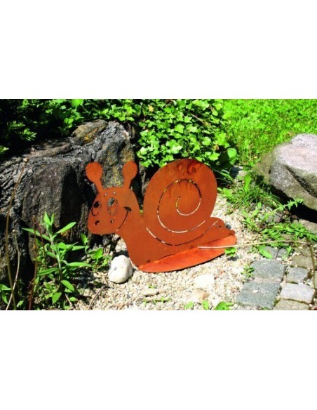 Geschenk für Gartenliebhaber Deko Schnecke Metall