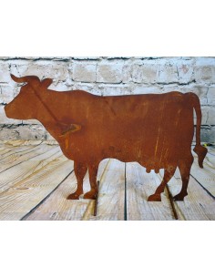 Bauernhof Tier Kuh stehend seitlich, mittelgroß, 58 cm lang, 41 cm hoch  2