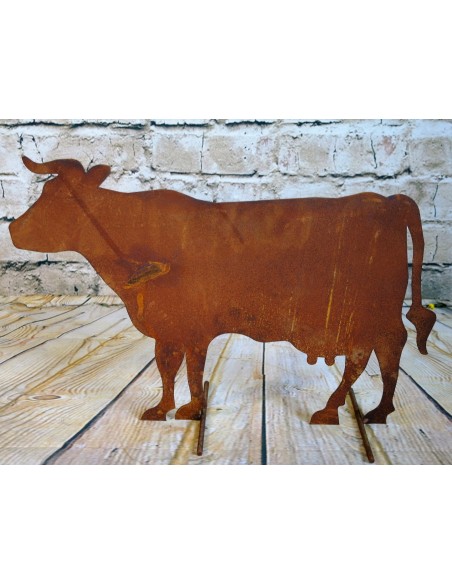 Bauernhof Tier Kuh stehend seitlich, mittelgroß, 58 cm lang, 41 cm hoch 
