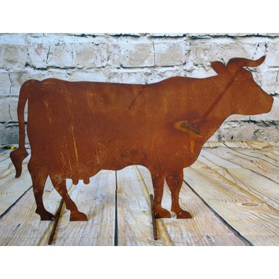 Bauernhof Tier Kuh stehend seitlich, mittelgroß, 58 cm lang, 41 cm hoch 