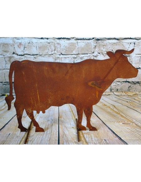 Bauernhof Tier Kuh stehend seitlich, mittelgroß, 58 cm lang, 41 cm hoch 