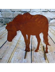 Deko Pferd grasend 2