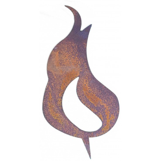 Weihnachtsdeko Flamme in rostigem braun