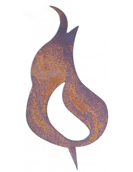 Weihnachtsdeko Flamme in rostigem braun