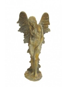 Steinguss Engelfrau SHEKINAH mit Rosteffekt 137 cm