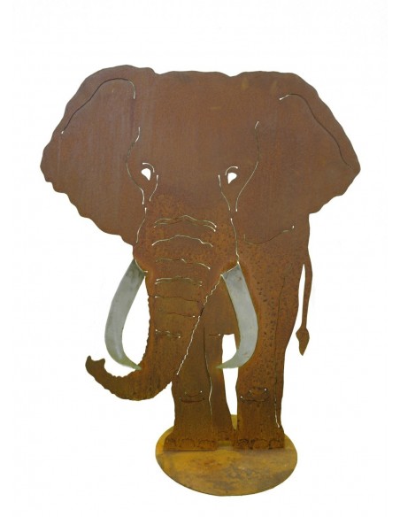 Edelrost Elefant 150 cm hoch, 120 cm breit