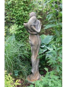 Steinguss- Figur "Tristan und Isolde" Rosteffekt 123 cm 2