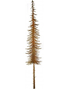 XXL Bäume ab 120 cm Edelrost Tanne lang - schmal 180 cm hoch 
Höhe 180 cm
ohne Befestigung
Die schmalen Deko Tannen sind au 2