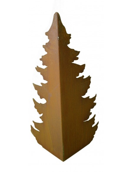 Deko Tanne realistisch gekantet - Weihnachtsdeko aus Edelrost