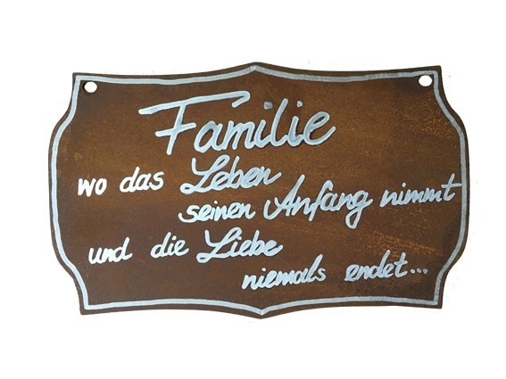 Familie Sprüche auf Schilder online kaufen
