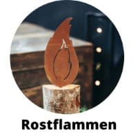 Rostflammen und Kerzen Basteln zu Weihnachten