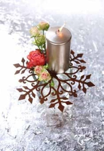 Schneeflocke-Edelrost-Metalldeko