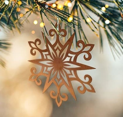 Filigrane-Schneeflocke-Metall