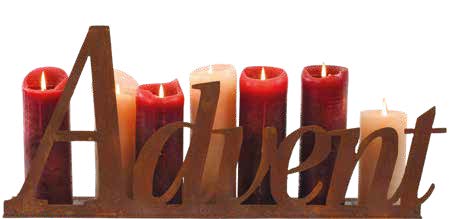 Kerzentablett mit Schriftzug Advent