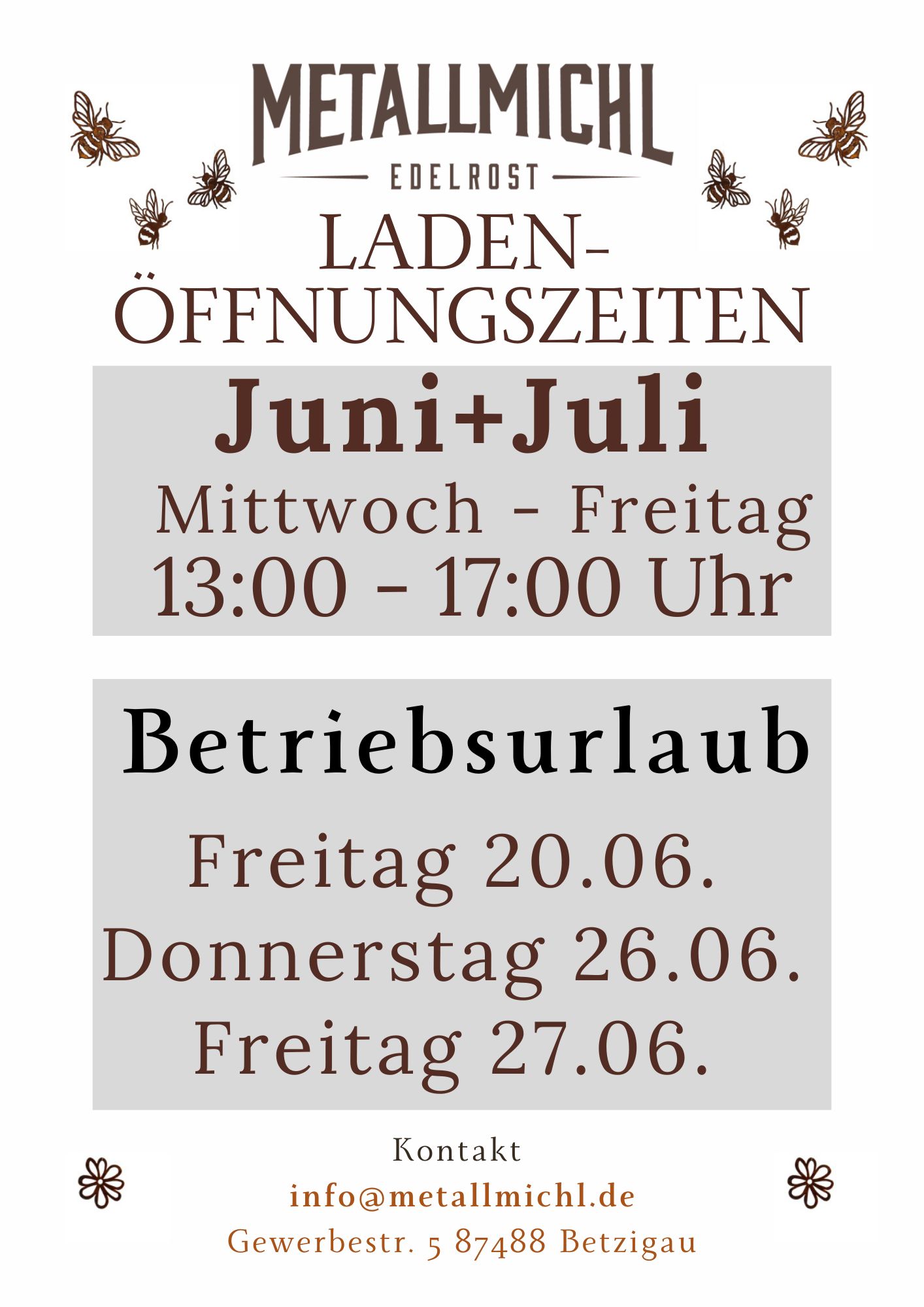 Öffnungszeiten