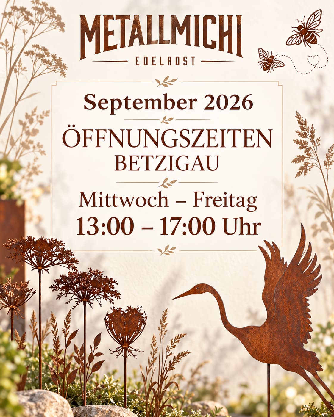 Öffnungszeiten Metallmichl 2025 August