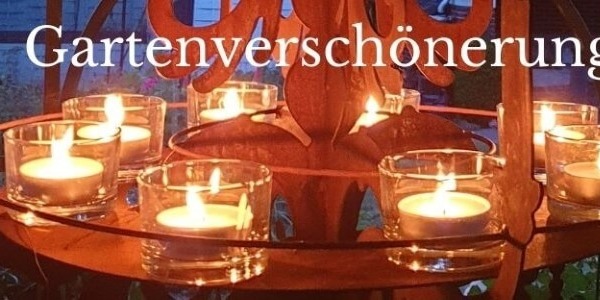 Gartenverschönerung mit Licht und Kerzen