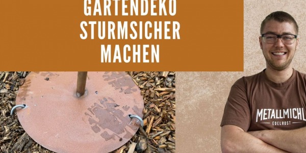 Gartendeko sturmsicher und wetterfest machen