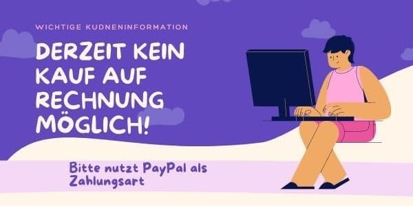 Kauf auf Rechnung derzeit ausgesetzt.
