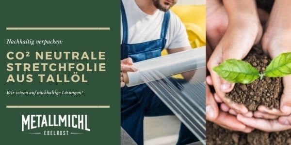 Klimaneutrale Folie aus Tallöl als nachhaltige Verpackung für unsere Gartendeko