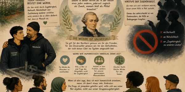 Ich zeige Haltung, ohne politische Lager vorschnell moralisch abzuwerten, indem ich verstehen möchte und aufkläre